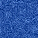 Vespa Blue Tossed Mandalas 118" Wideback