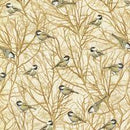 Country Harvest Metallic/ Chickadees